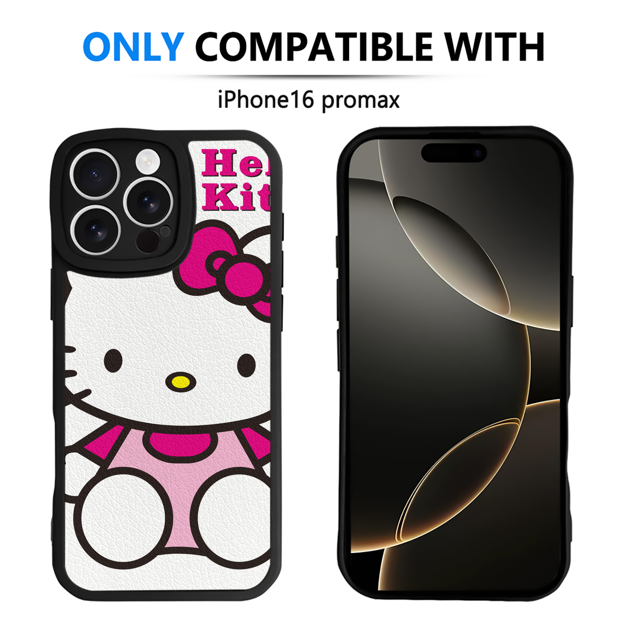 （画像用） Hello Kitty ハローキティ 【iPhone 16シリーズ対応】シリコンスマホケース（レザー調） 材質：シリコン